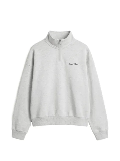 Bram’s Fruit logo-embroidered quarter-zip sweatshirt