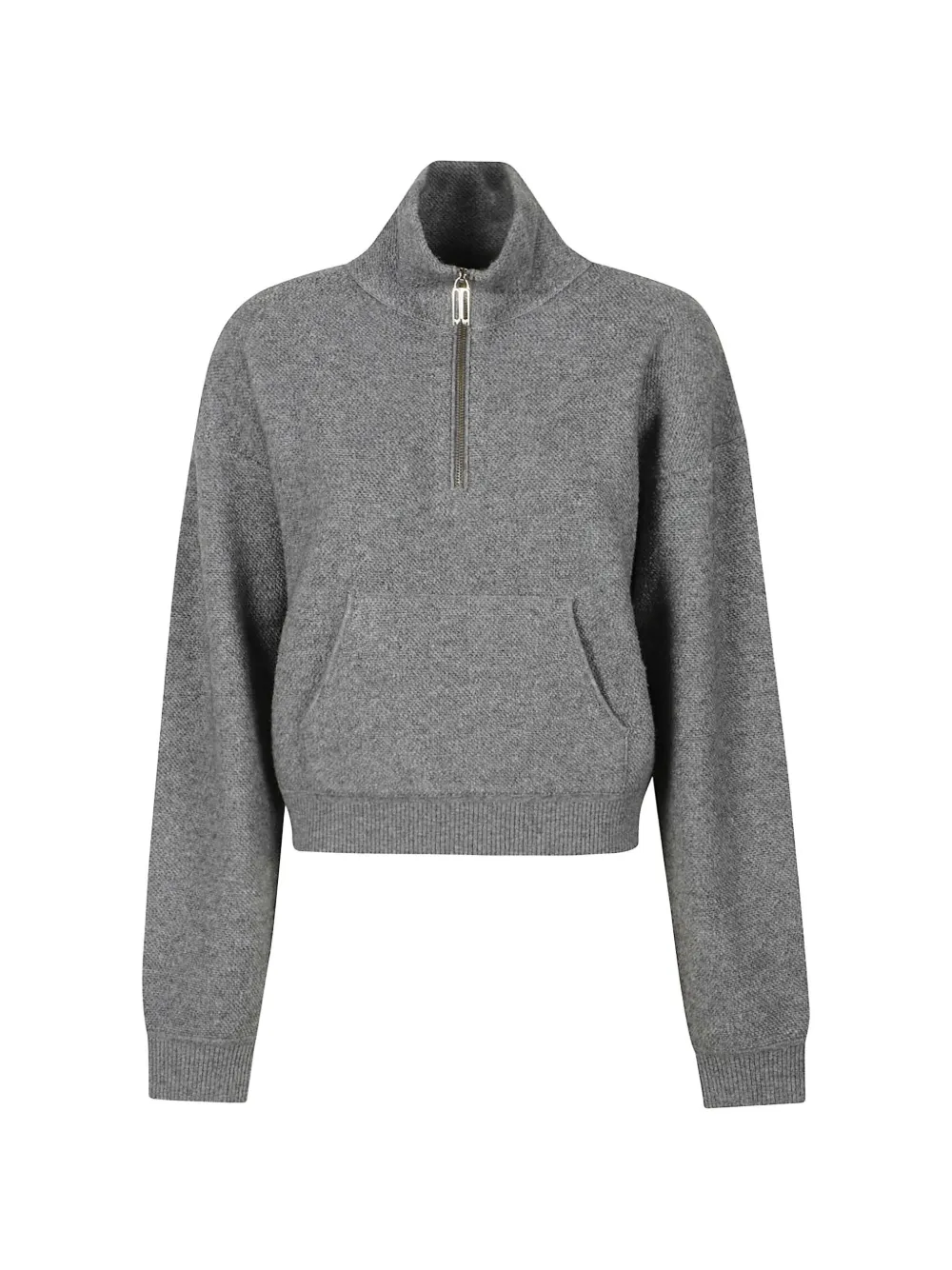 Victoria Beckham half-zip knitted sweater Grijs