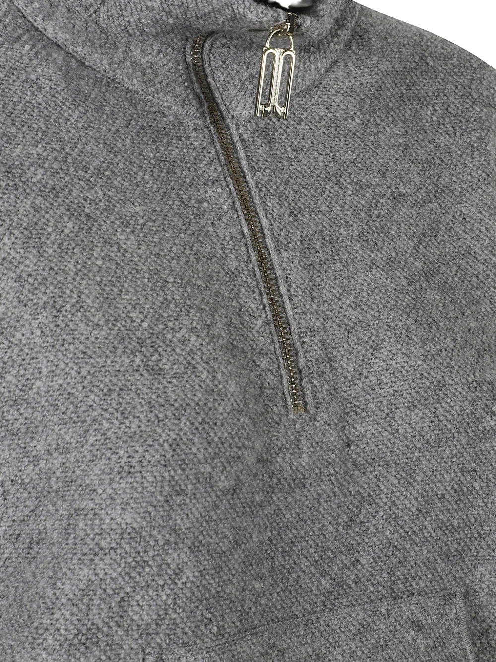 Victoria Beckham half-zip knitted sweater Grijs