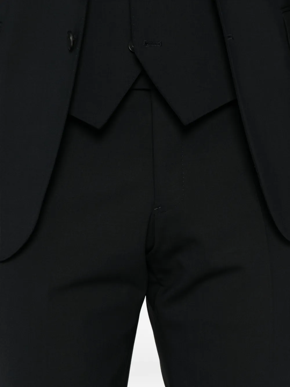 Emporio Armani Driedelig pak met enkele rij knopen Zwart