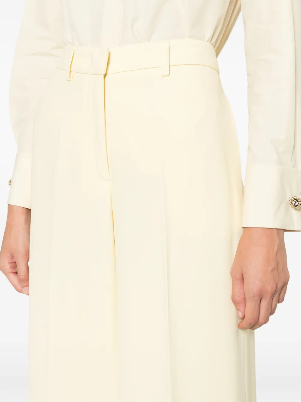 Fabiana Filippi Pantalon met wijde pijpen Geel