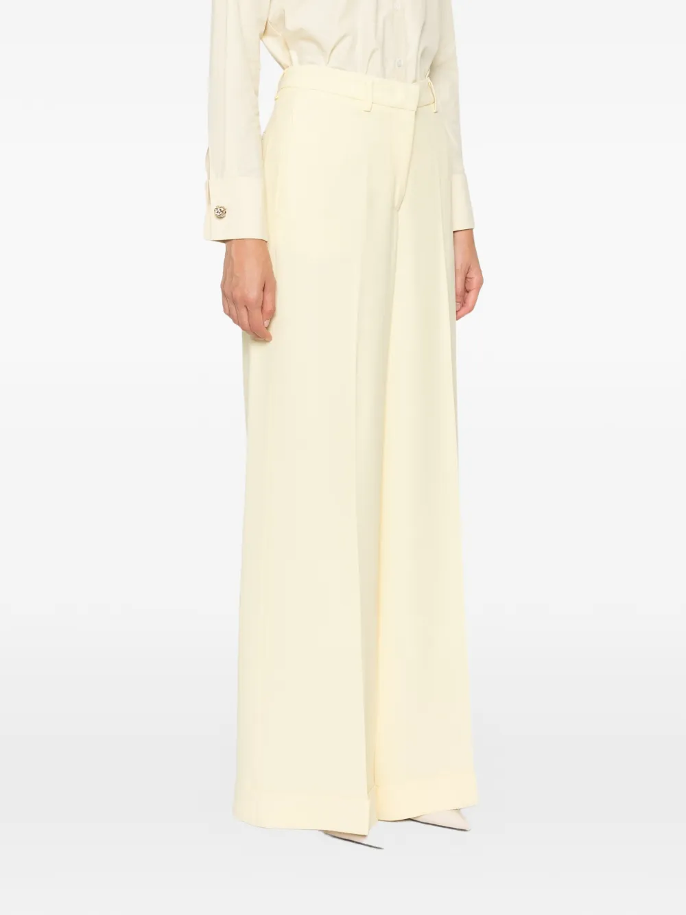 Fabiana Filippi Pantalon met wijde pijpen Geel