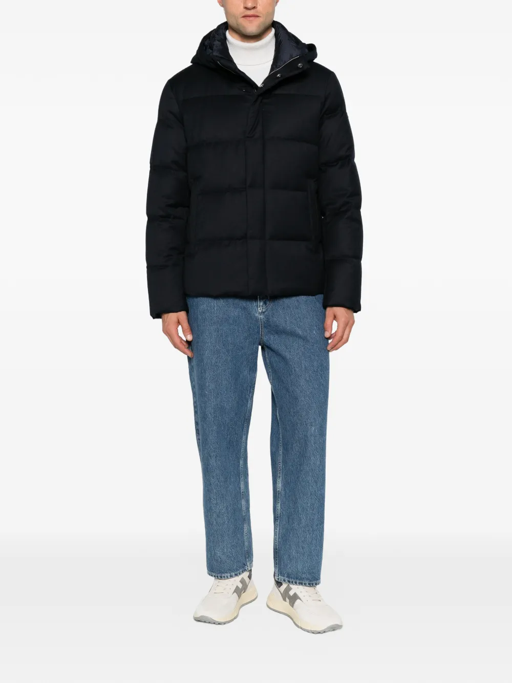 Duno Winsor Hooded Quilted Jacket In Blue