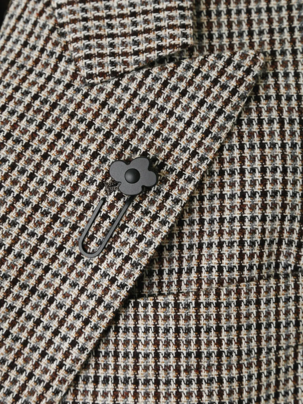 Lardini houndstooth double-breasted blazer Beige