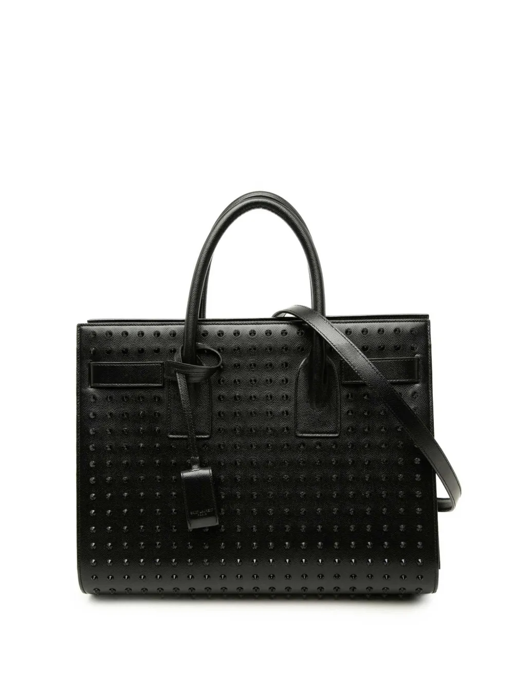 Saint Laurent Pre-Owned petite sacoche Sac De Jour en cuir orné de clous (2014) - Noir