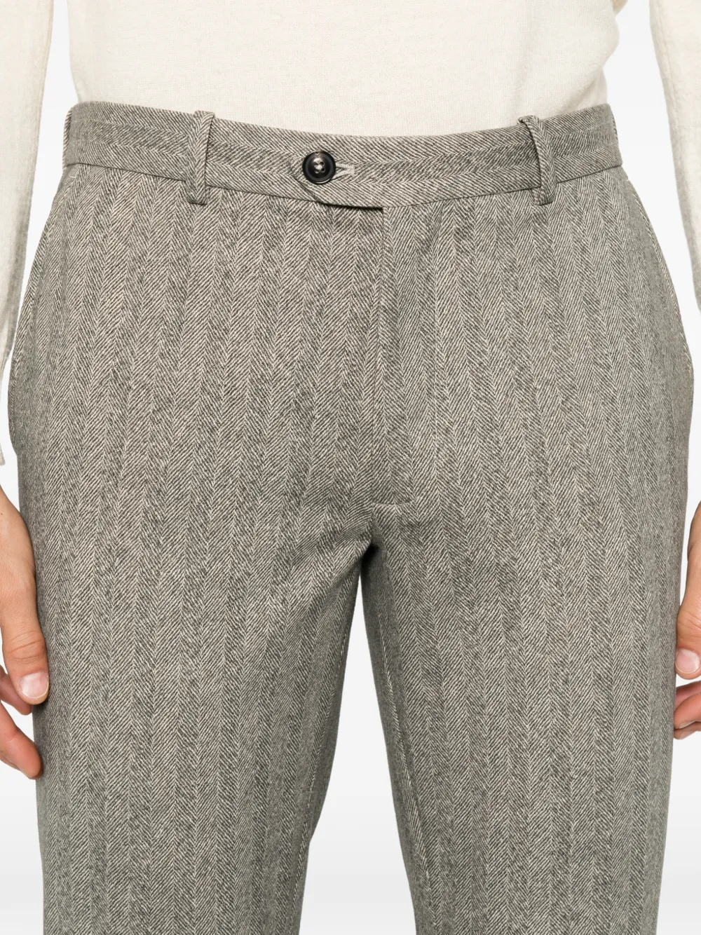 Circolo 1901 Broek met visgraatpatroon Grijs