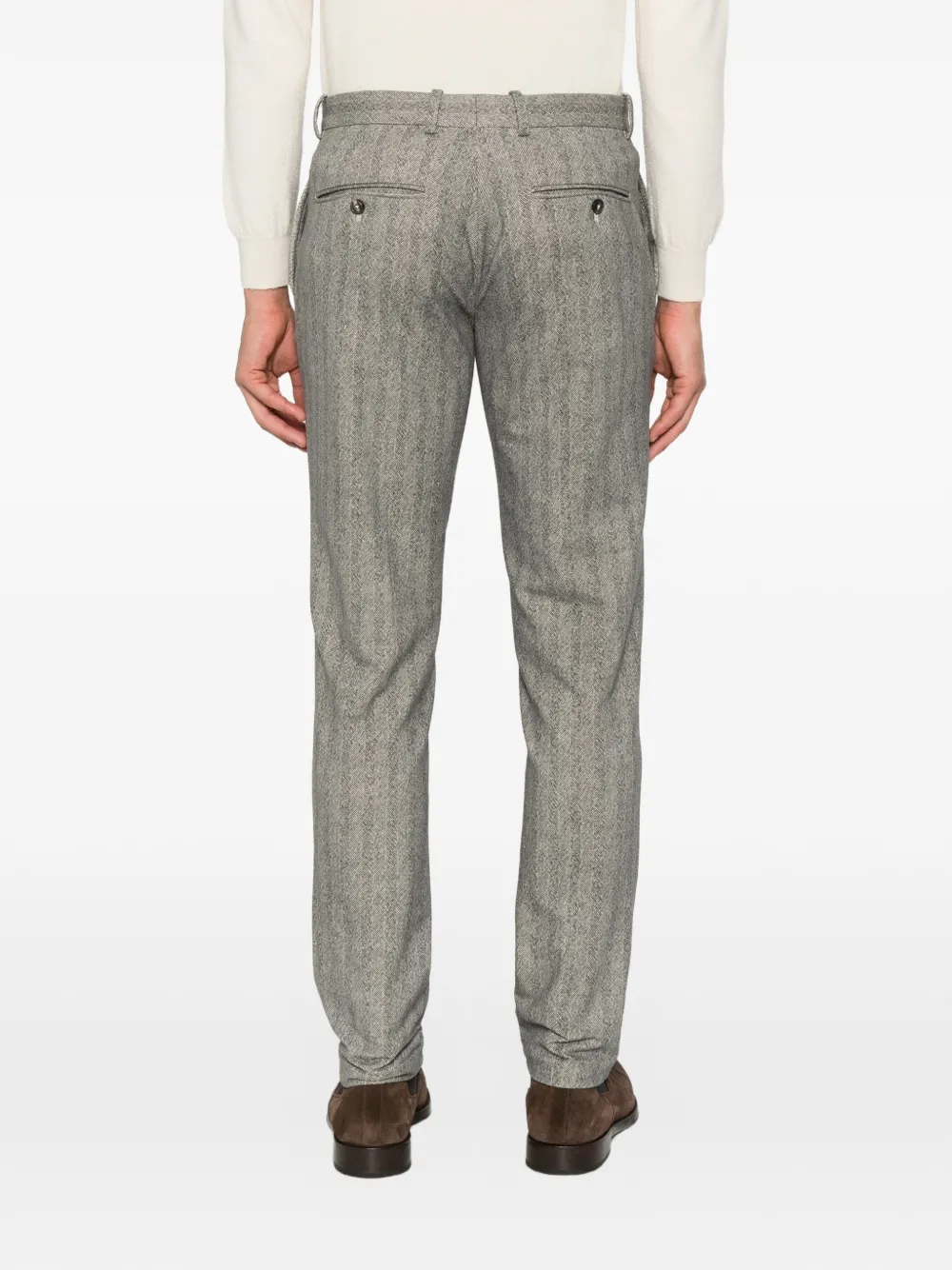 Circolo 1901 Broek met visgraatpatroon Grijs