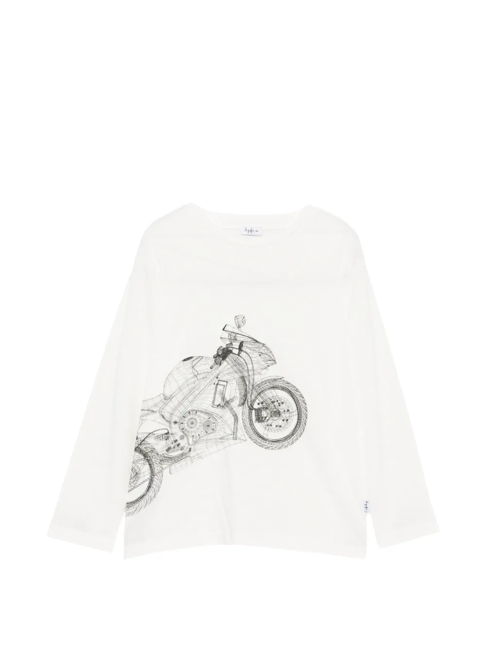 Il Gufo motorcycle-print long-sleeve T-shirt - Bianco