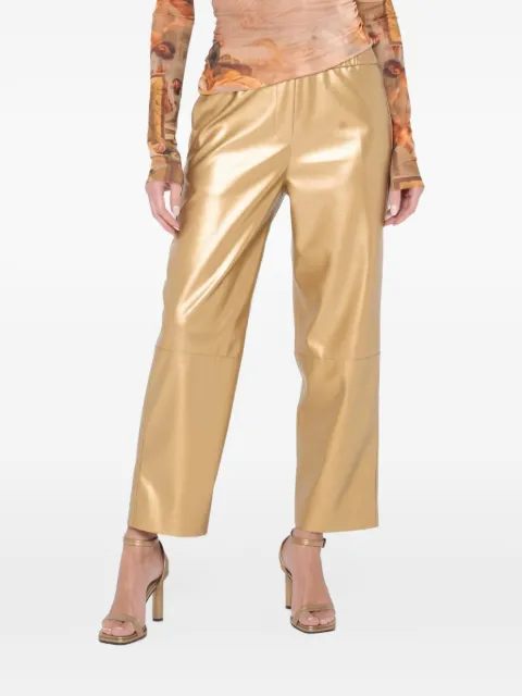 JBQ Luka metallic-finish cropped trousers