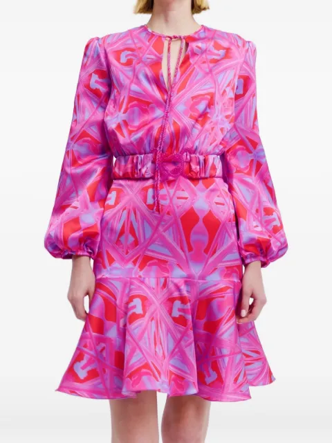 Silvia Tcherassi Fiorenza kaleidoscope-print ruffled mini dress