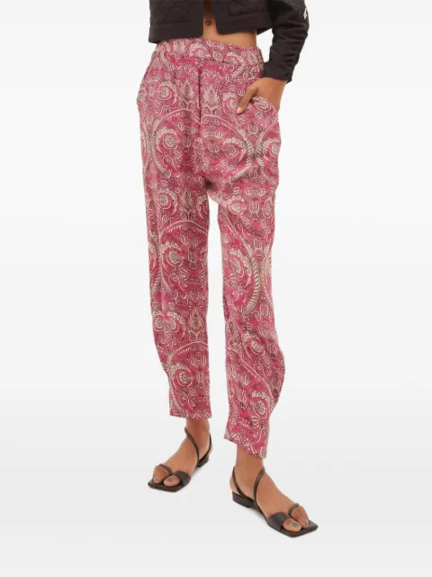 Maria Cher Besalu floral-print silk tapered trousers