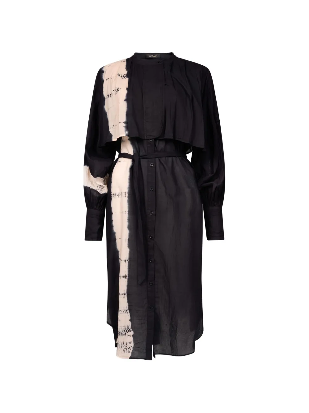 Mes Demoiselles Laly long-sleeve belted mini dress Zwart