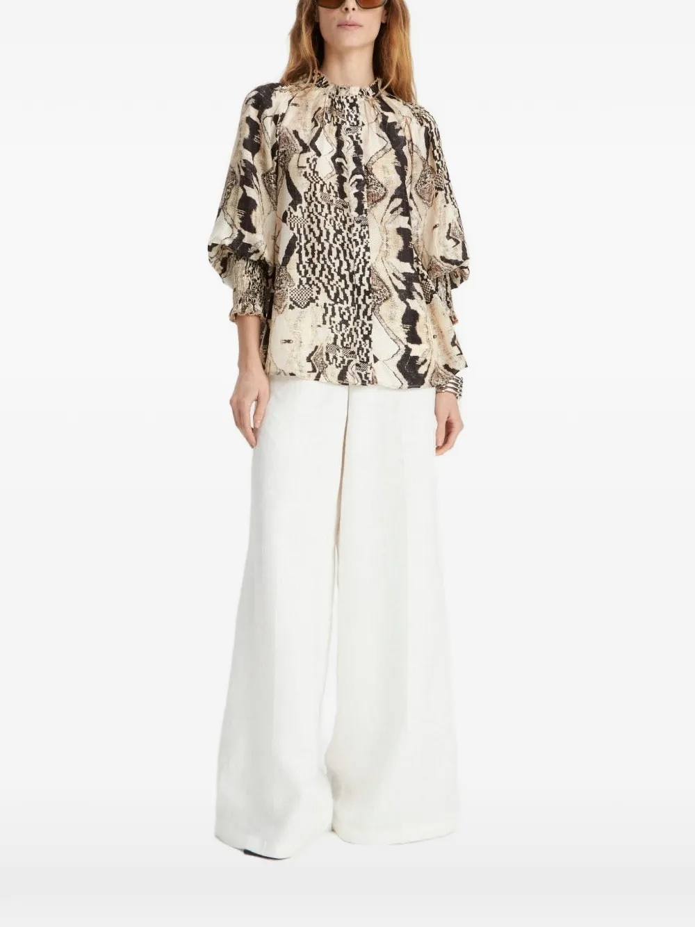 Maria Cher Quilaquina Julieta Blouse In Neutrals