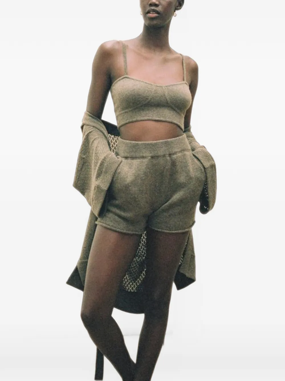 Le Kasha Morzine pointelle-knit shorts