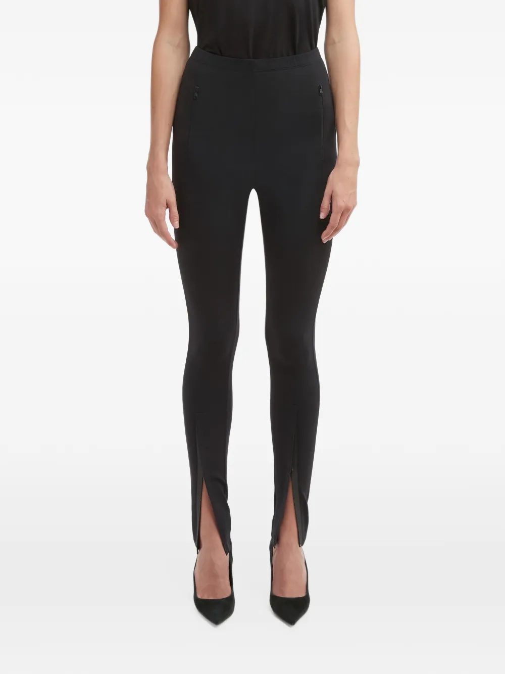 WARDROBE.NYC zip-detail slim-fit trousers Zwart