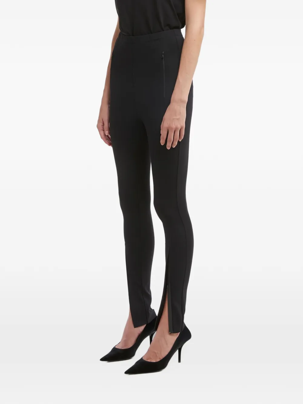 WARDROBE.NYC zip-detail slim-fit trousers Zwart