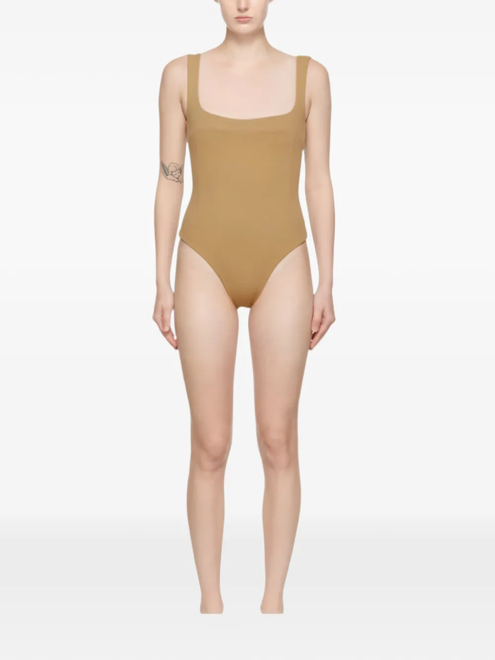 Haight Gabi Crepe Swimsuit In Neutrals