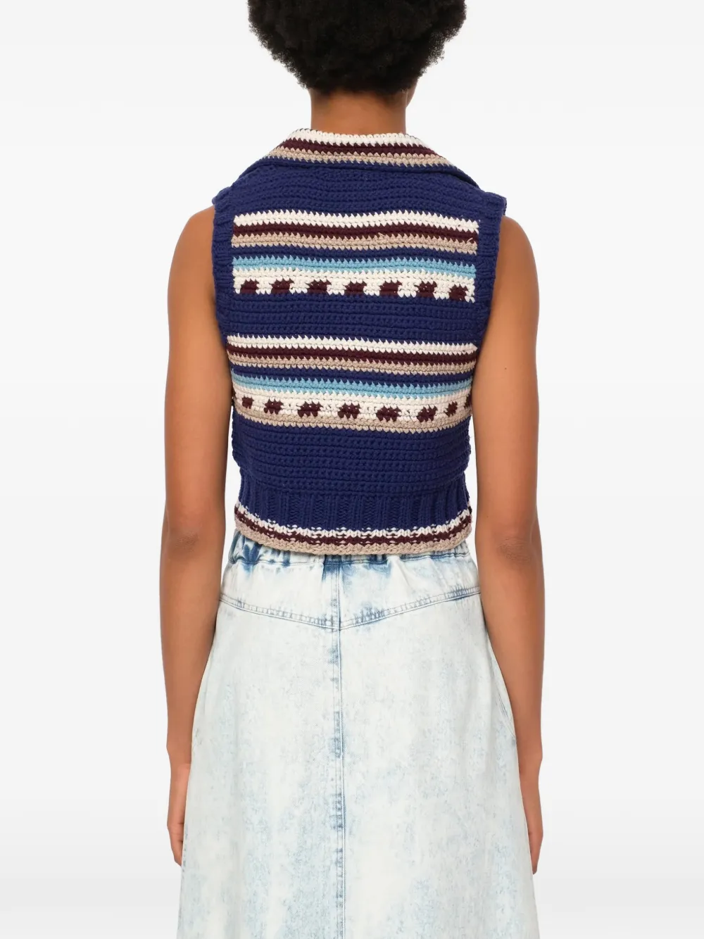 Sea Sutton gehaakte spencer Blauw