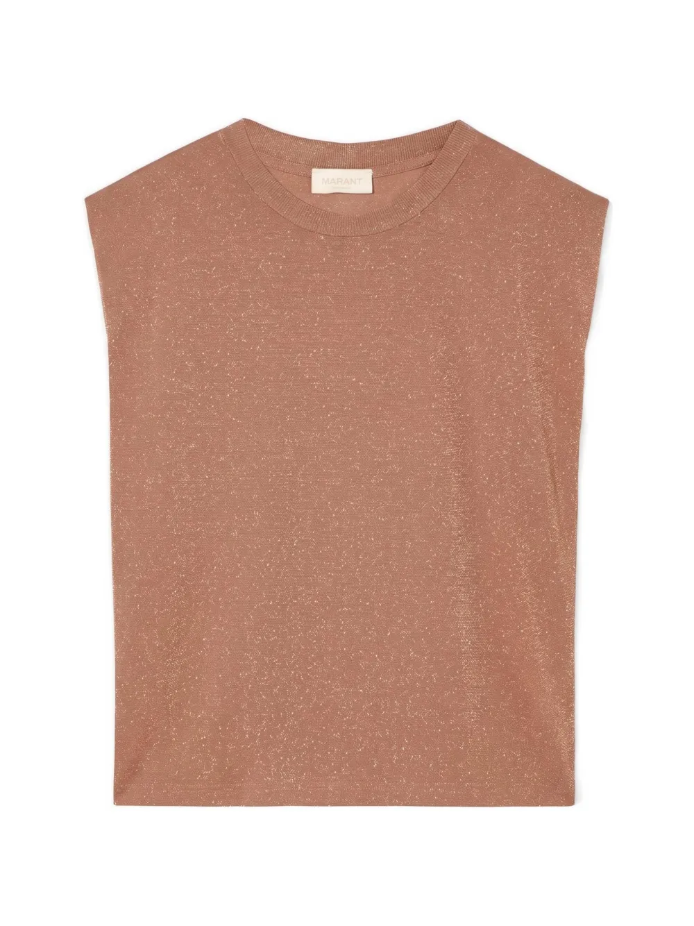 MOMONÌ Enna T-Shirt mit wattierten Schultern - Braun