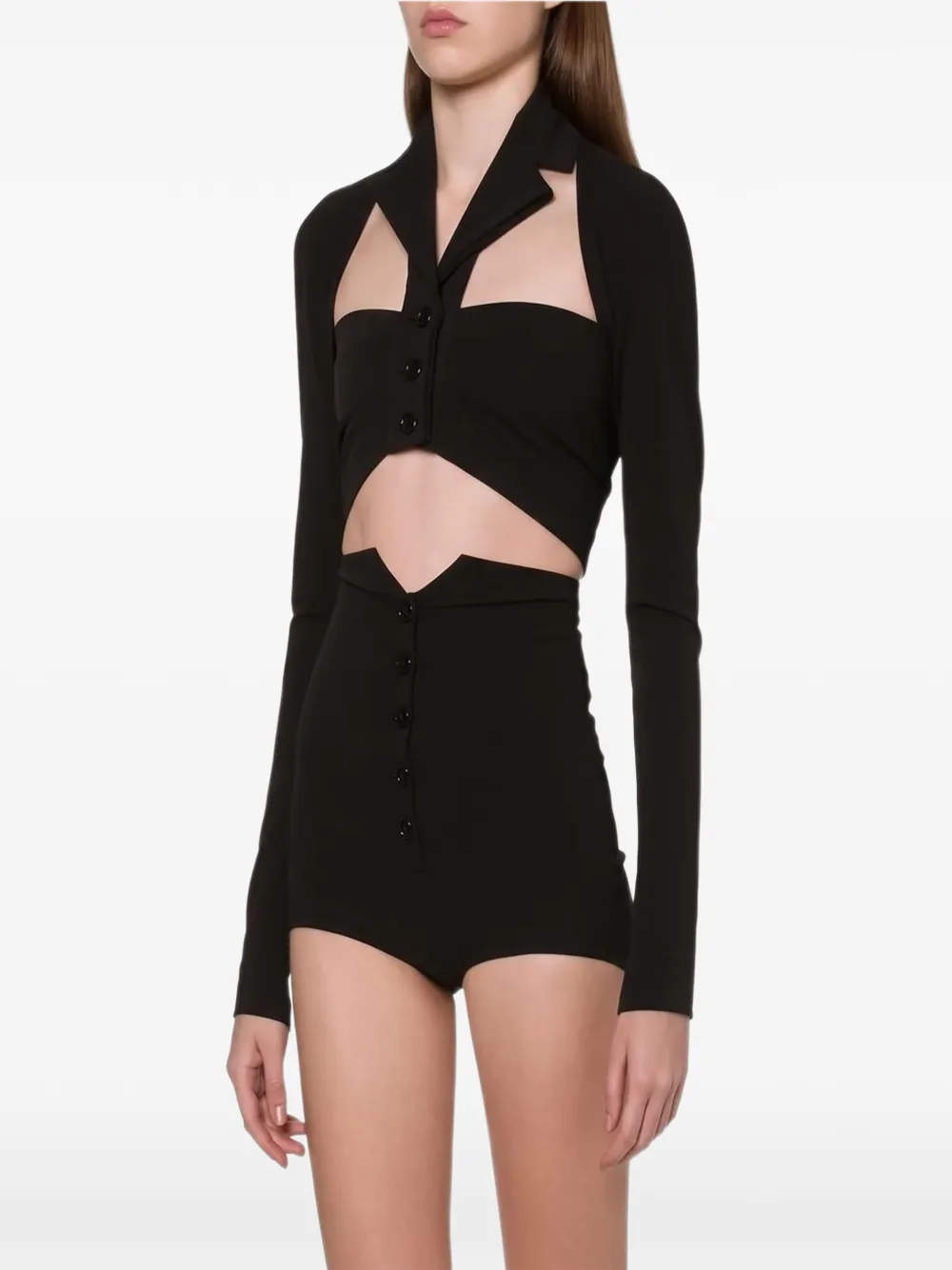 Philosophy Di Lorenzo Serafini draped-detail button-up top Zwart
