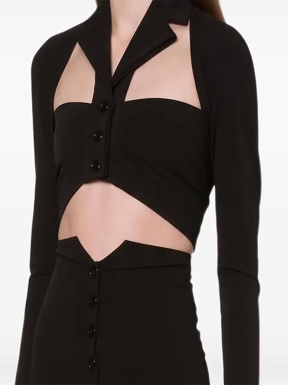 Philosophy Di Lorenzo Serafini draped-detail button-up top Zwart