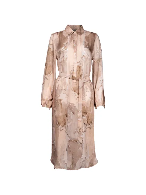 Mes Demoiselles Cypress marble-print shirt dress