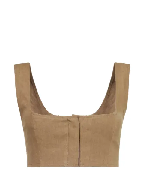Le Kasha Jirja linen crop top