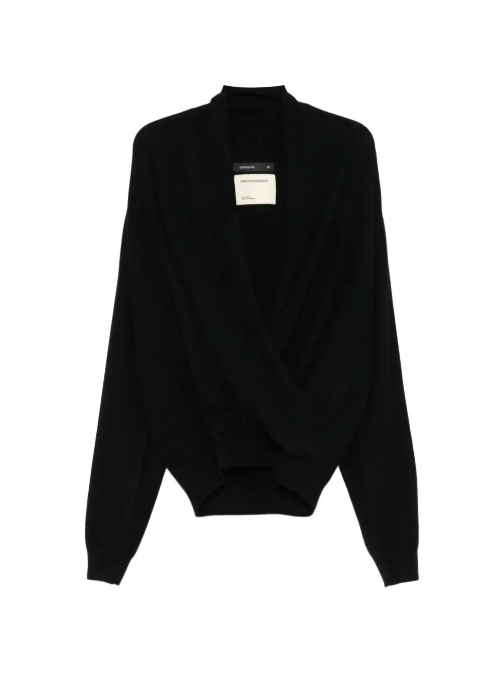 Frenckenberger wrap-design shawl-lapel sweater