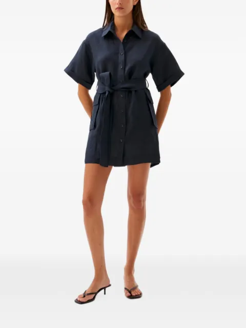 casa raki Belen belted mini dress