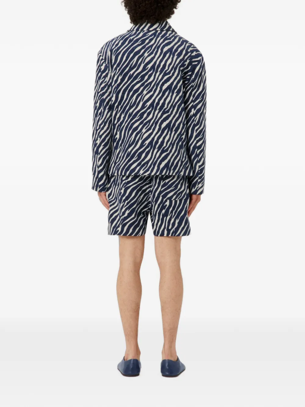 COMMAS Sea Storm shorts met jacquard Blauw