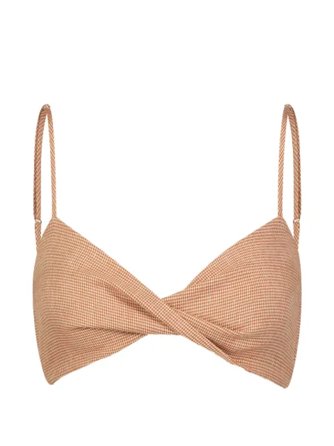 Matthew Bruch twist bandeau crop top