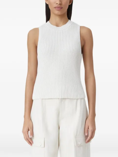 Closed ribbed-knit top