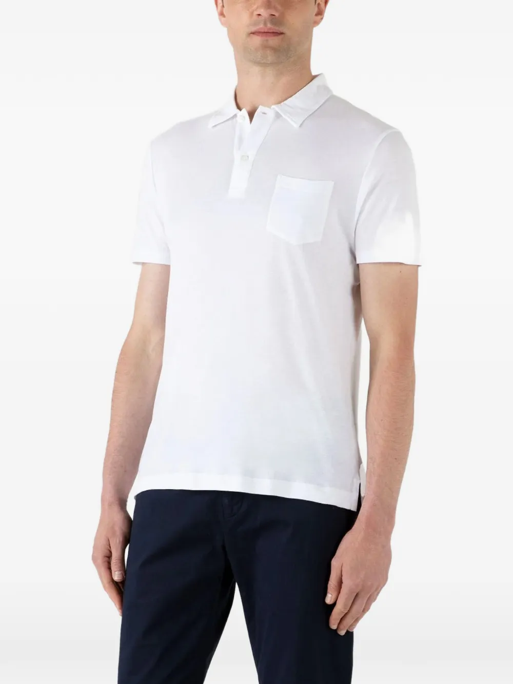 Sunspel Riviera Sea Island poloshirt Wit