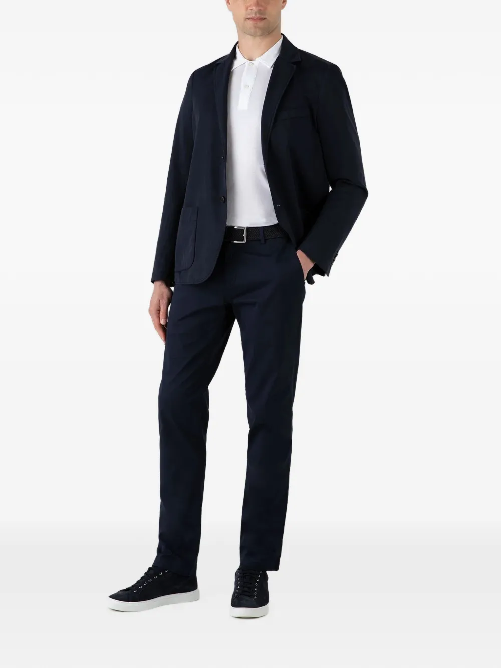 Sunspel Riviera Sea Island poloshirt Wit