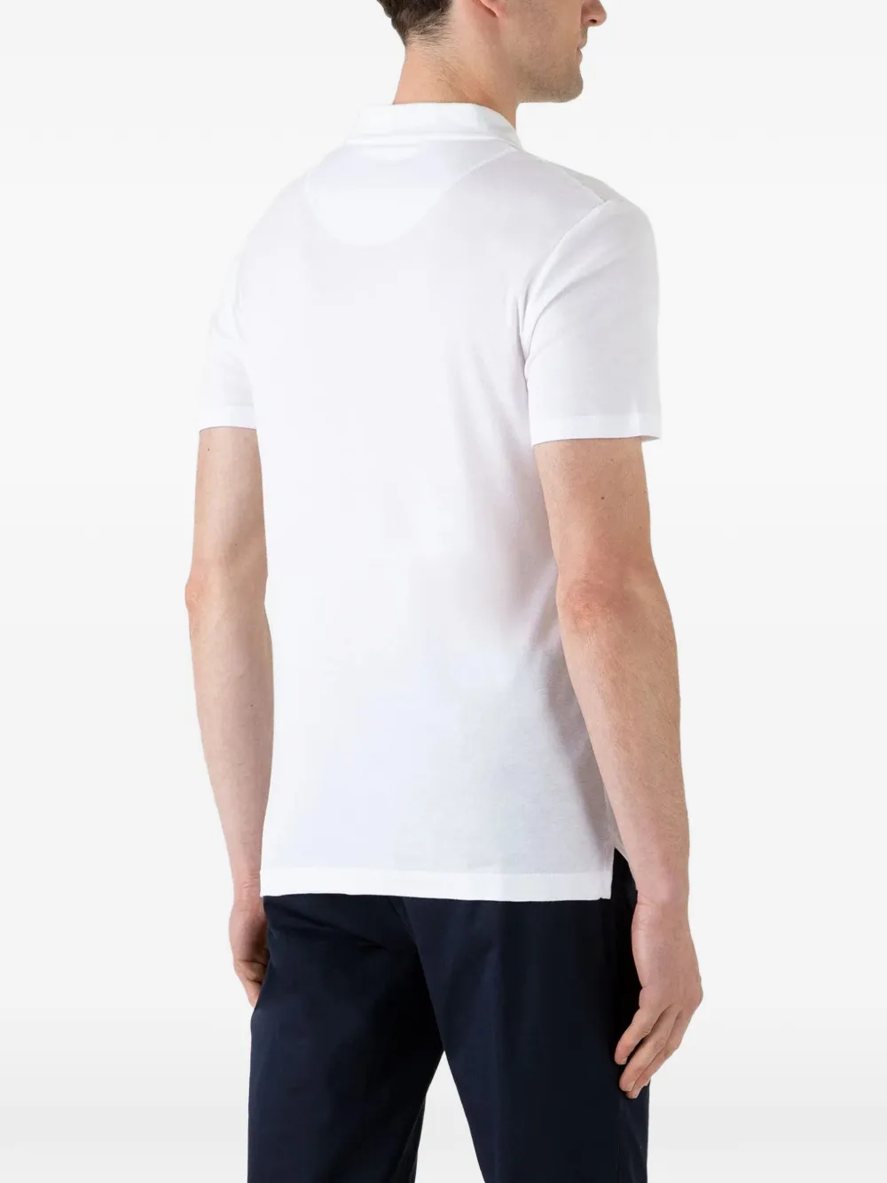 Sunspel Riviera Sea Island poloshirt Wit