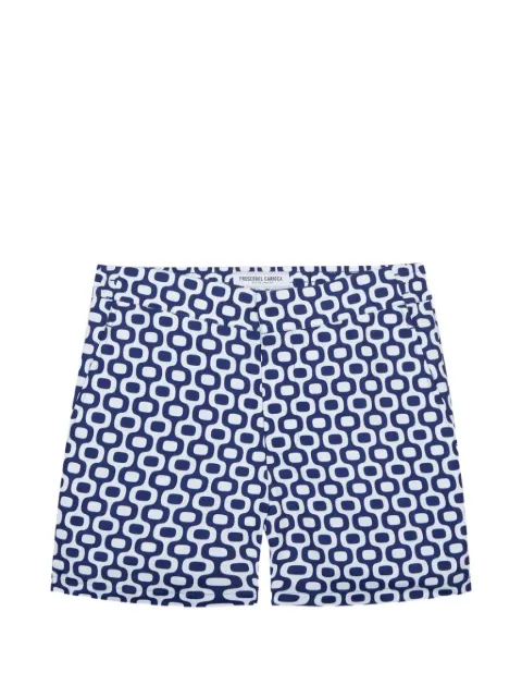 Frescobol Carioca Porto Ipanema-print swim shorts