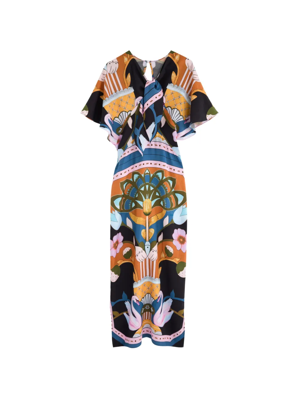 LUG VON SIGA Marina tie-neck printed maxi dress