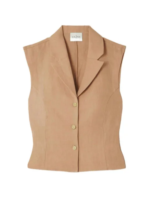 Le Kasha Sawadah linen vest