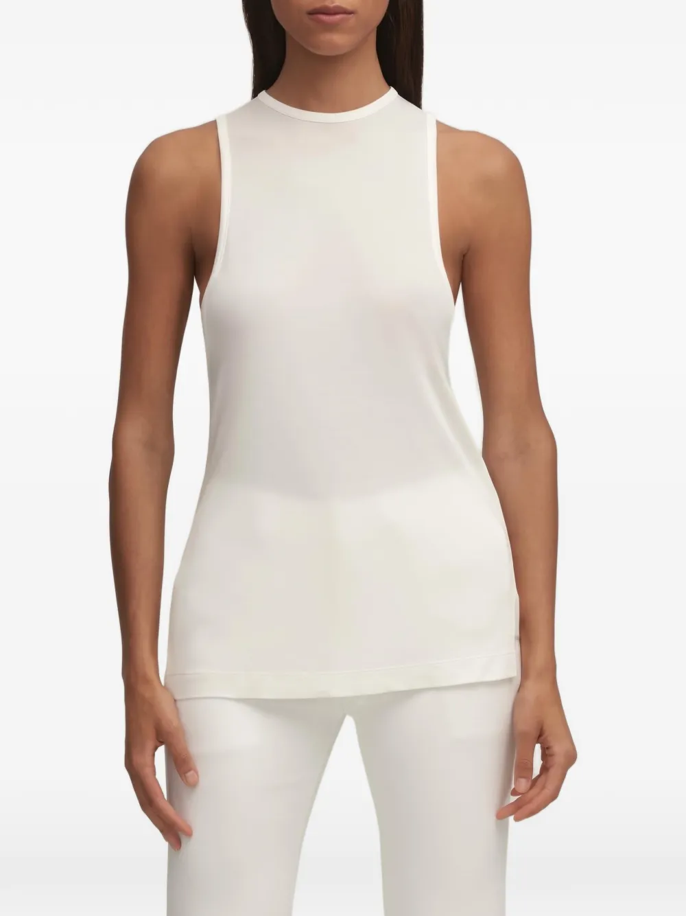 Brandon Maxwell Blake Tanktop aus Jersey - Weiß