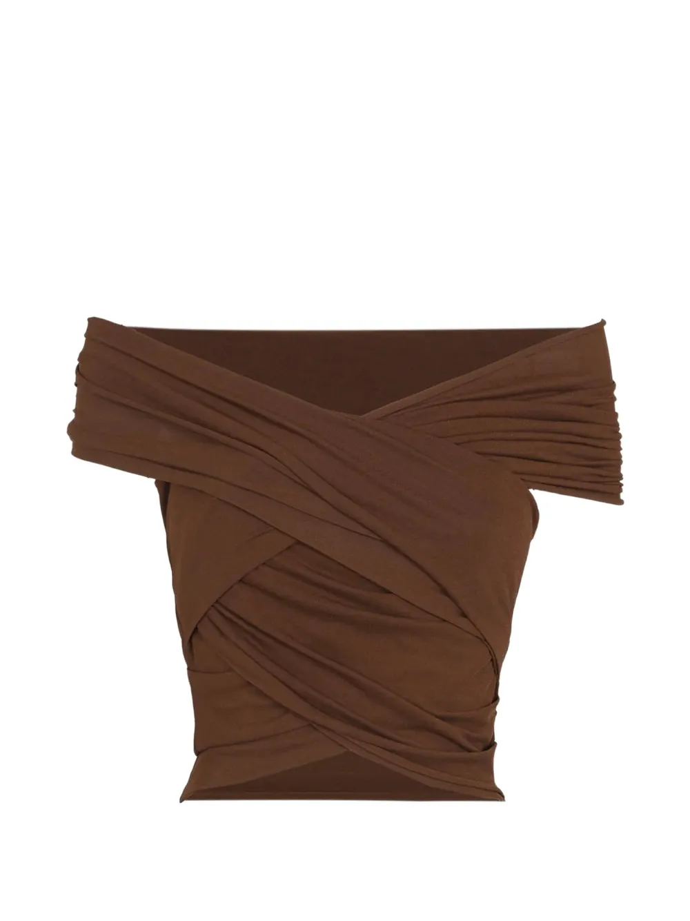 Cortana Canela wrap-style top - Marrone