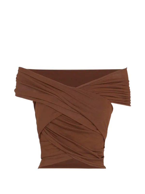 Cortana Canela Wrap-style Top in Brown