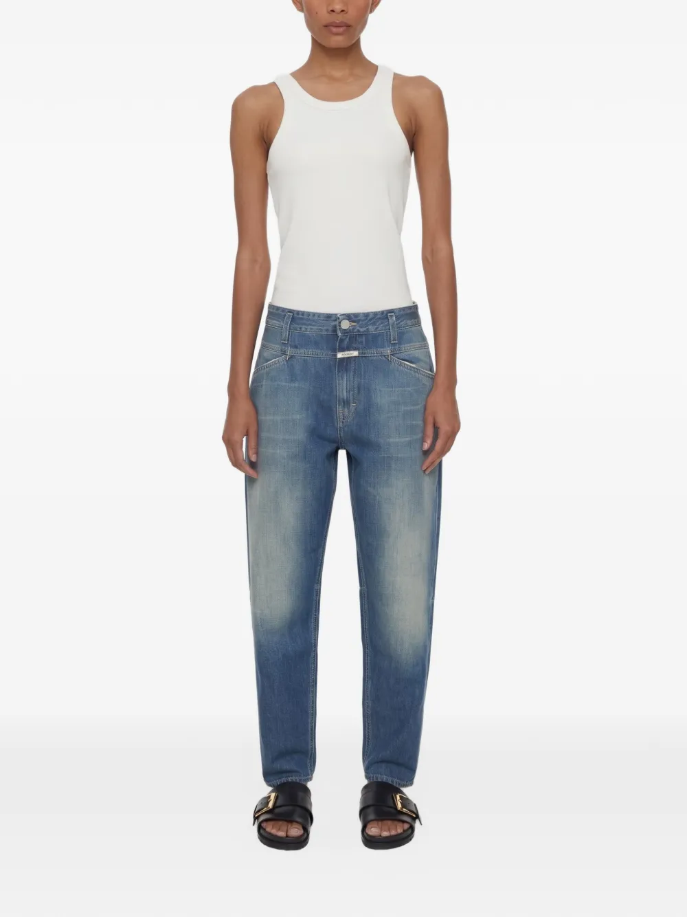 Closed X-Lent tapered-leg jeans Blauw