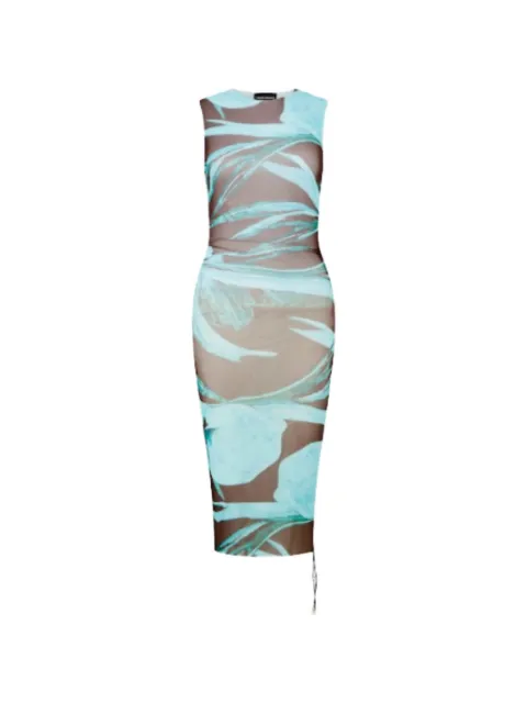 Louisa Ballou Heatwave floral-print sheer mini dress