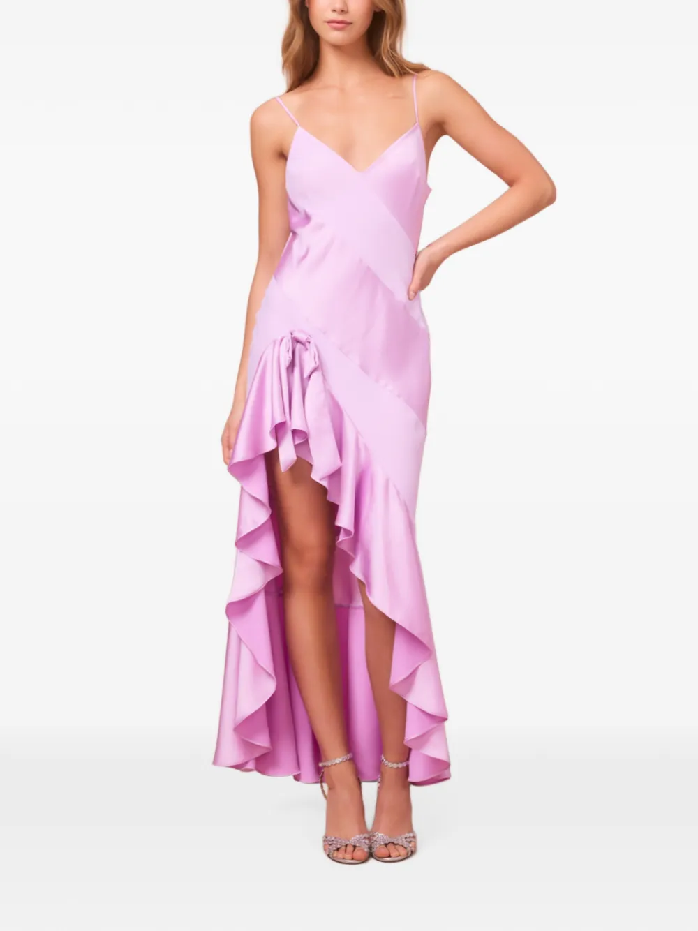 LoveShackFancy Mallee ruffled asymmetric dress · S