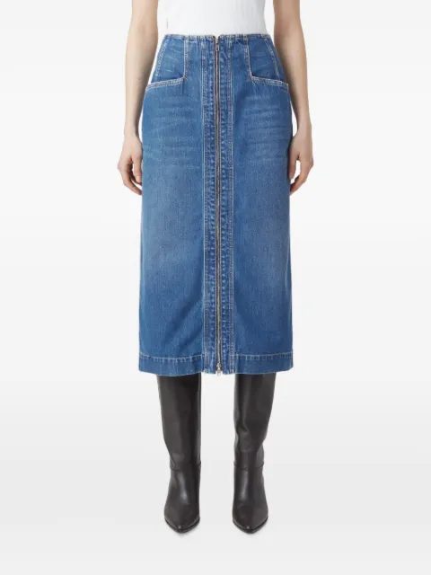 Closed A Better Blue zip-up midi skirt