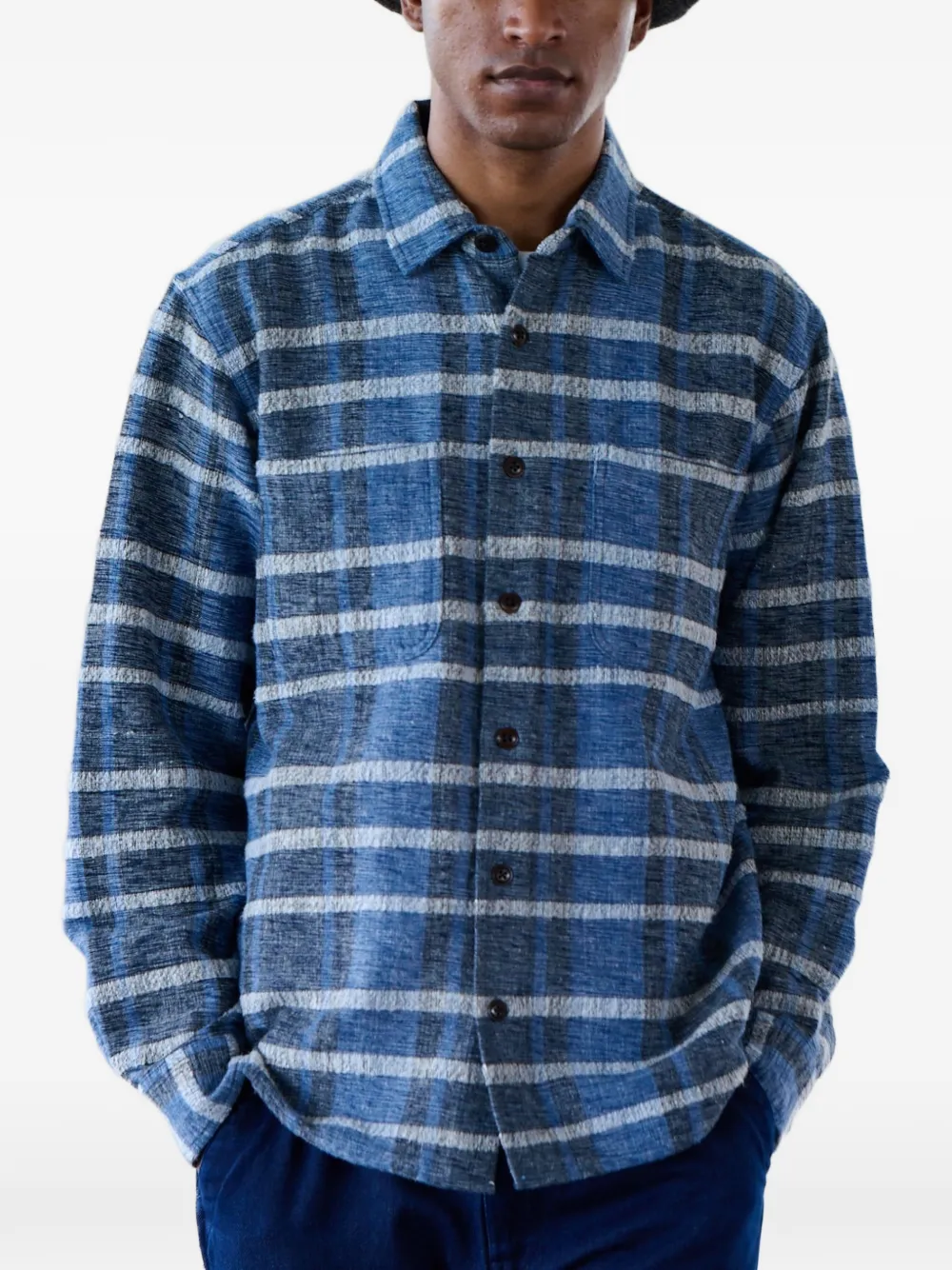 Original Madras Trading Company No111 Round Tail stripped shirt