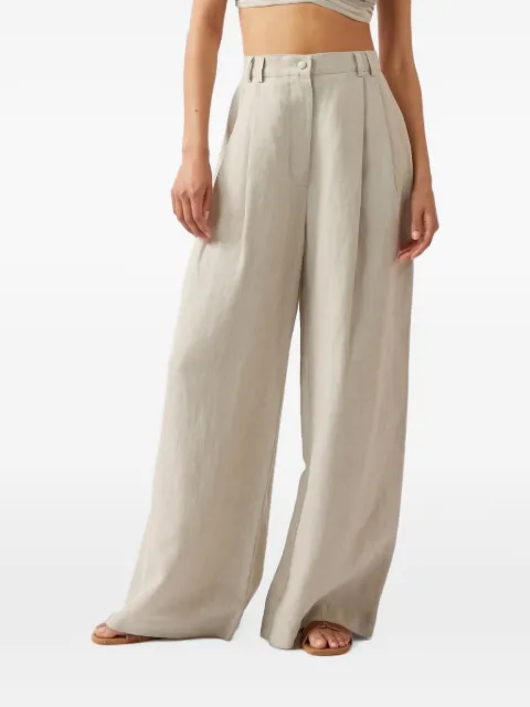 casa raki Alma pleated wide-leg trousers