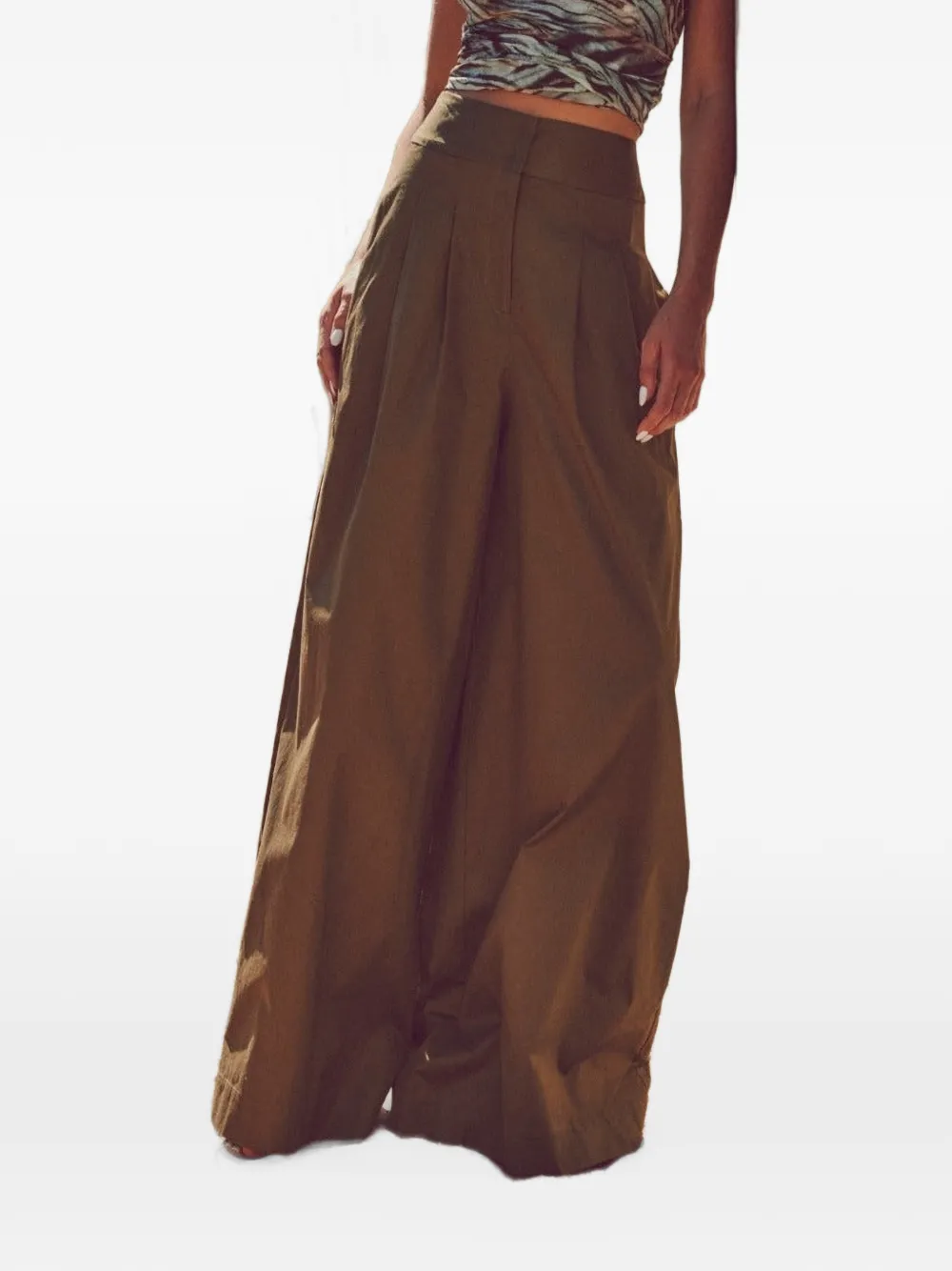 JBQ Logan pleated wide-leg trousers