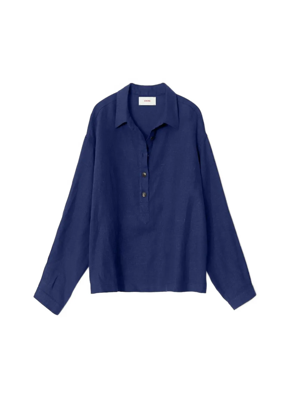 Xirena Booker blouse met manchetten met knopen Blauw