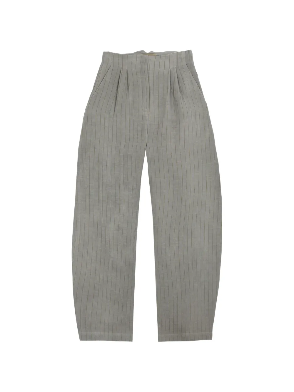 Cortana Lupe gestreepte linnen broek Blauw
